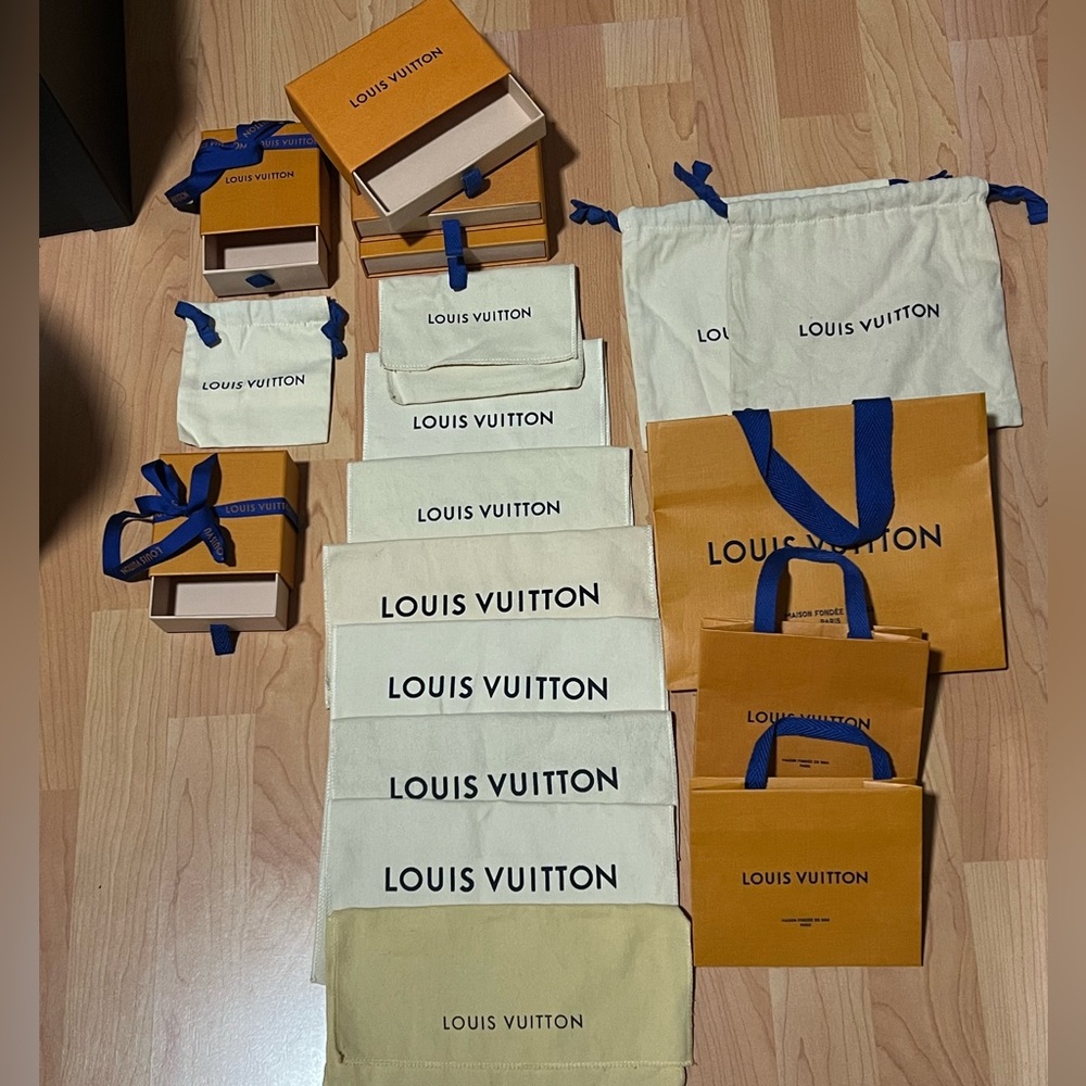 Louis Vuitton Cream and Orange Packaging Set